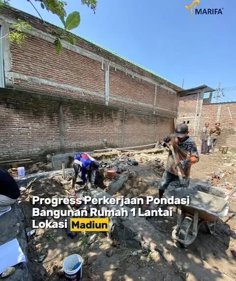 3 Update Proyek Terbaru Di Marifa Property Rumah 1 Lantai Di Madiun Sedang Mengerjakan Pondasi!