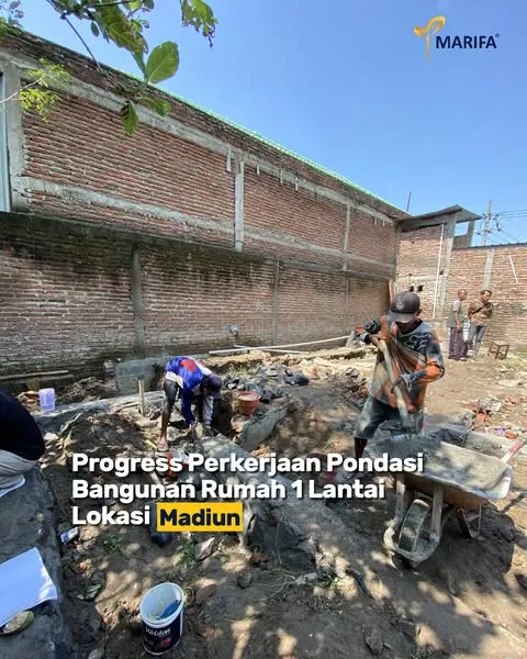 3 Update Proyek Terbaru Di Marifa Property Rumah 1 Lantai Di Madiun Sedang Mengerjakan Pondasi!
