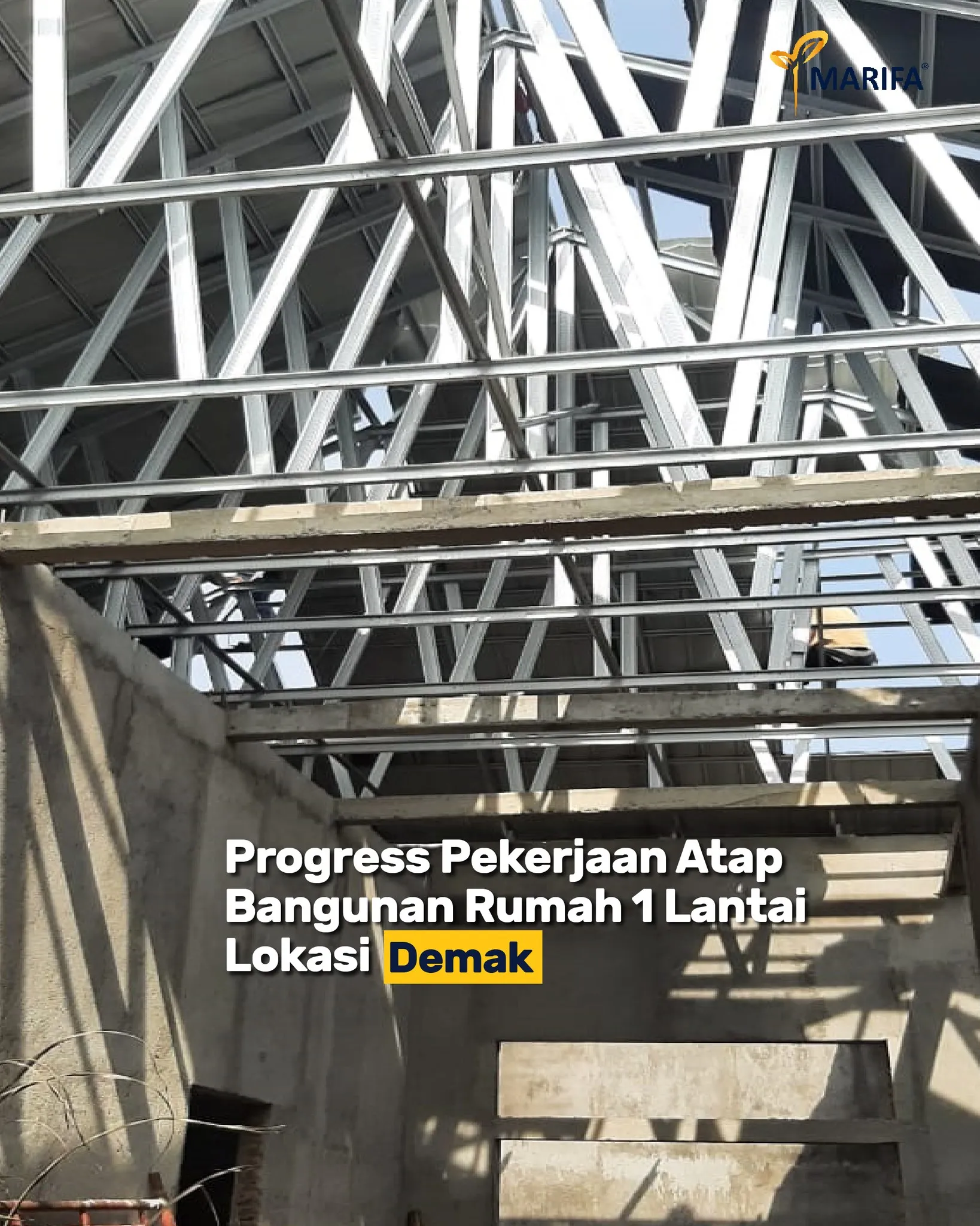 Update Proyek Rumah 1 Lantai Di Demak Pengerjaan Atap Yang Keren Banget 6