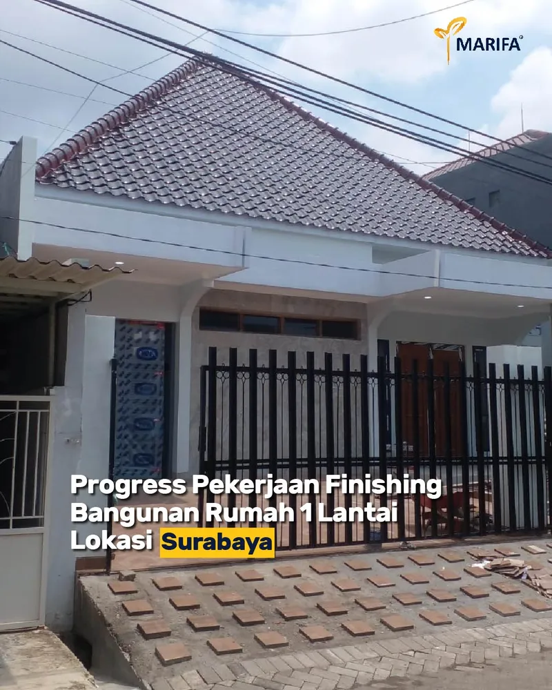 Rumah impian di surabaya proyek marifa property yang masuk tahap finishing 5