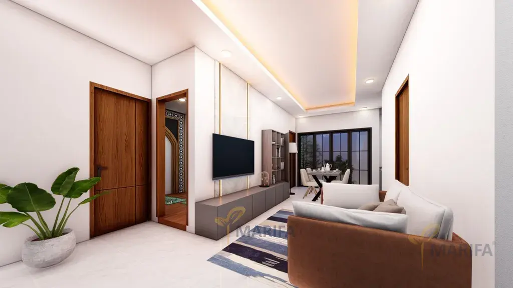 dokumen RAB dan gambar teknis rumah di atas meja