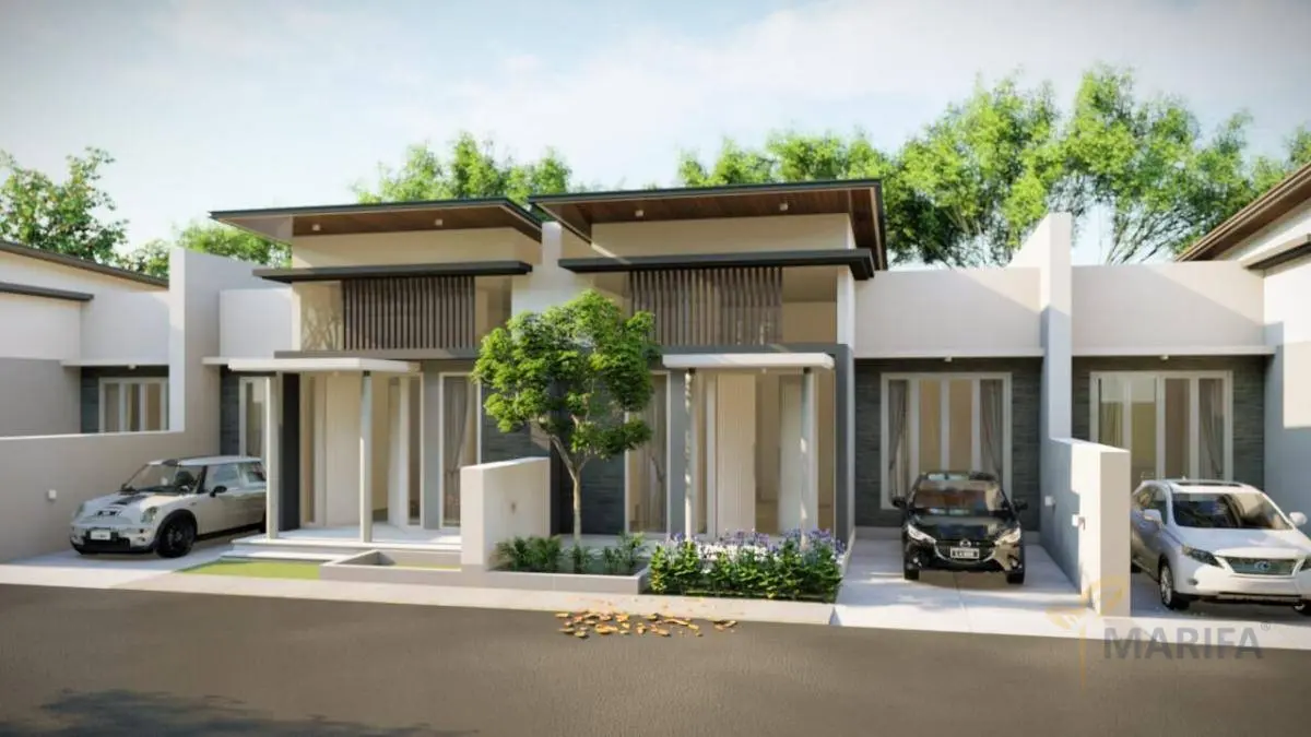 ilustrasi denah rumah tipe 36 dan tipe 45 dengan rincian anggaran