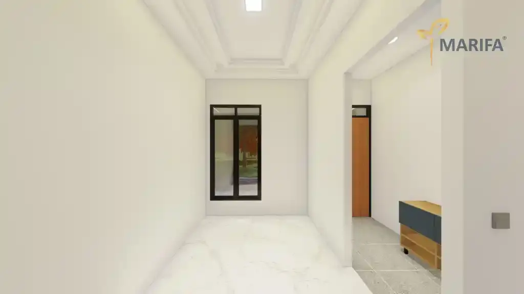 rumah modern taman dengan pemandangan kawasan pesisir utara